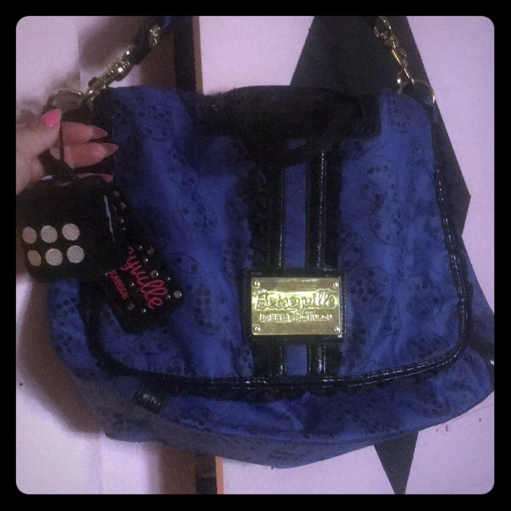 Betsey Johnson blue dice purse